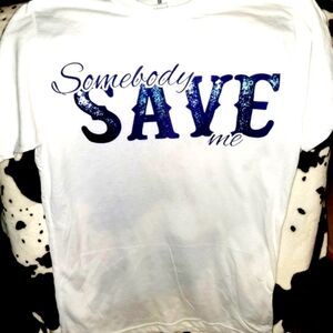 Somebody Save Me Jelly Roll Tee Graphic Short Sleeve T-Shirt